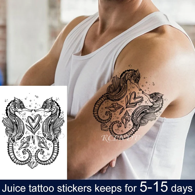 Waterproof Temporary Juice ink Sticker Egyptian Ancient Greek Mythology Cleopatra Fruit Gel Long lasting Tattoo for men women
