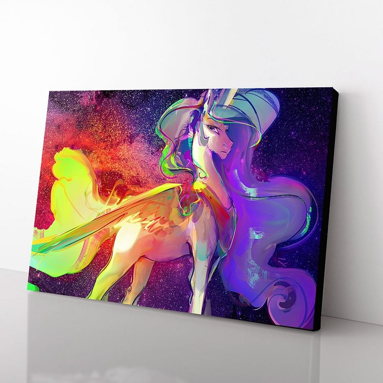 Rainbow Unicorn Canvas Wall Art MusicWallArt