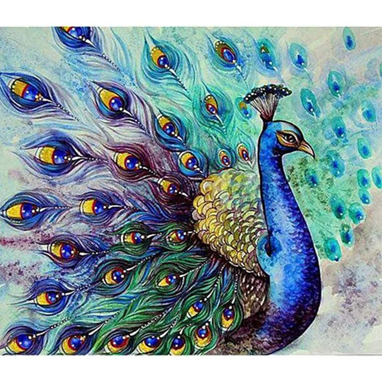 Peacock 11CT Stamped Cross Stitch 36*46CM