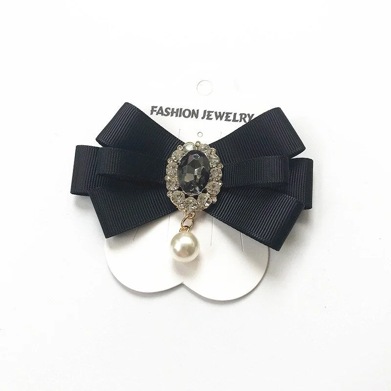 Hand-made Bow Tie Ladies Unisex Banking Stewardess Student Performs Career Korean White Shirt Black Bowtie Classic Trendy Gifts