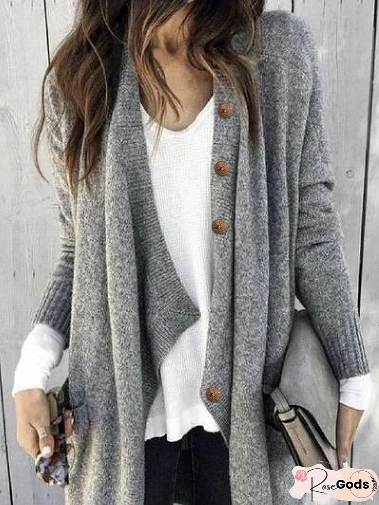 Long Sleeve Cotton-Blend Cardigans