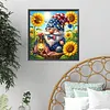 Sunflower Gnome 5D Square Drill Diamond Painting Kit 35x35cm for Adults Beginners DIY Home Decor Gift