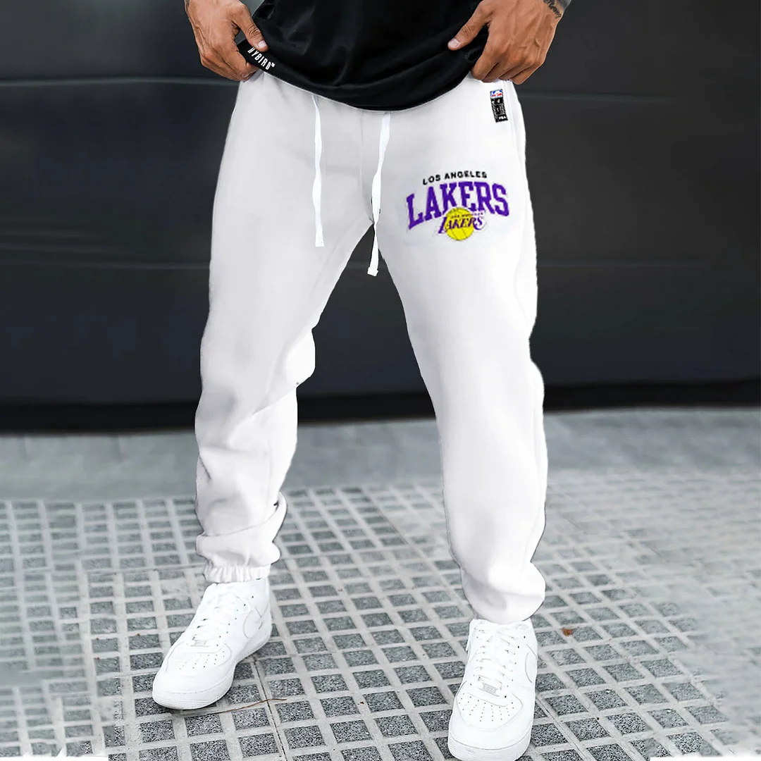 Unisex NBA Laker Print Sweatpants、、URBENIE