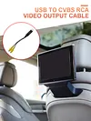 USB To CVBS RCA Video Cable 2 CVBS Output USB To RCA Cable Car Radio Accessories
