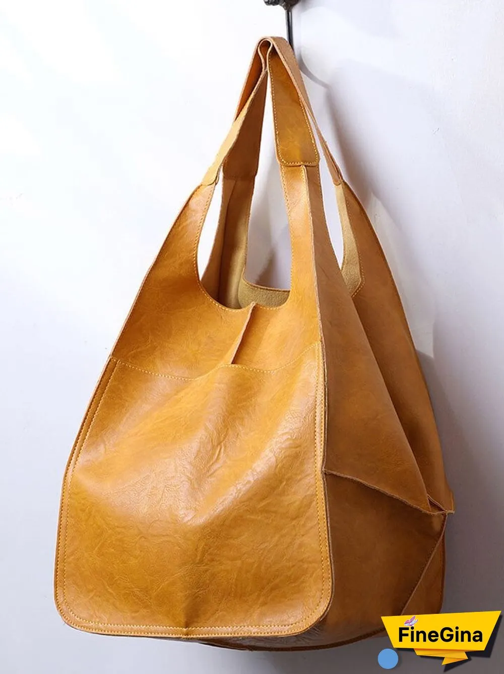 Simple Soft Leather Large Capacity One Shoulder Handbag
