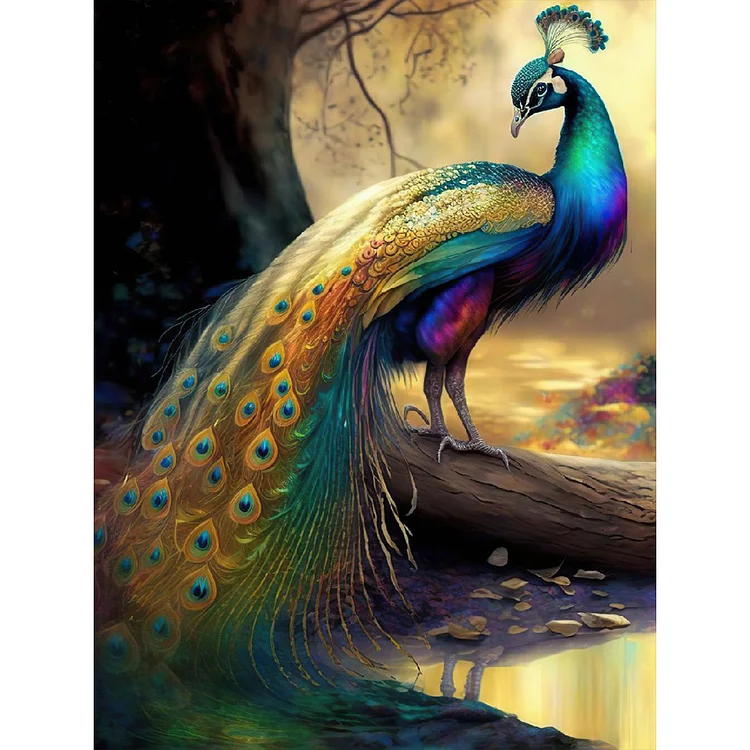 Forest Peacock - Full Round - Diamond Painting (40*70cm)