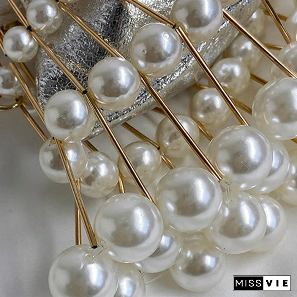 Casual Patchwork Pearl Bags