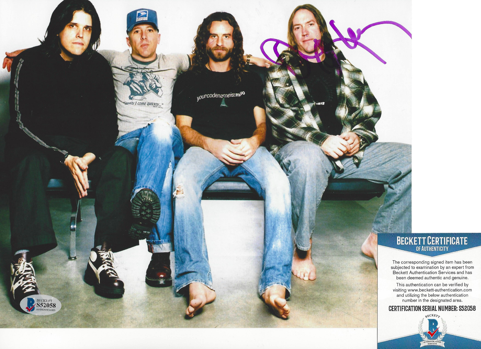 DANNY CAREY TOOL DRUMMER SIGNED AUTHENTIC 8x10 Photo Poster painting AENEMA BECKETT COA BAS