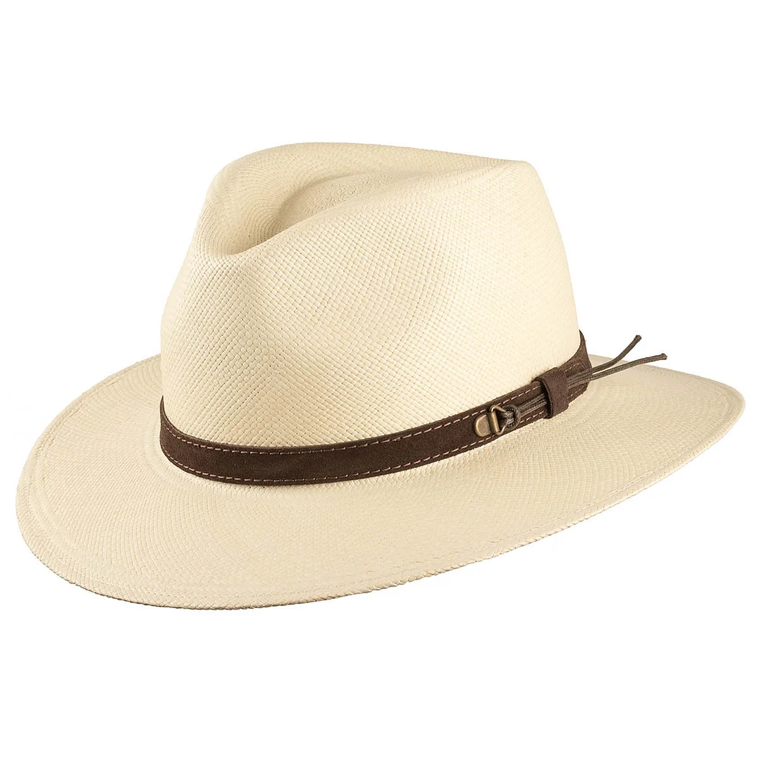 Can be rolls up for packing-Loreto Ecuador Straw Panama Hat -  Paja Toquilla [Fast shipping and box packing]