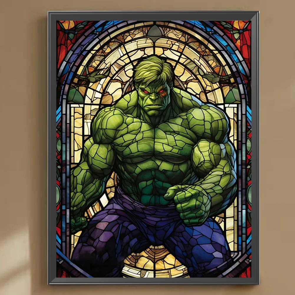 Diamond Painting - Full Round Drill - Stained Glass Hulk(Canvas|30*40cm)
