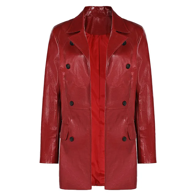 Madame Web 2024 Madame Web Red Jacket Coat Outfits Cosplay Costume Halloween Carnival Suit
