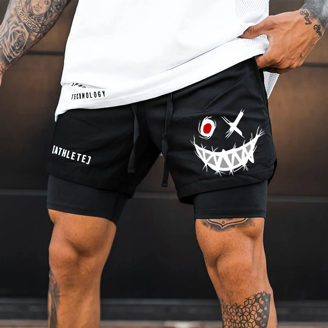 Men's Smiley Shorts Performance Shorts