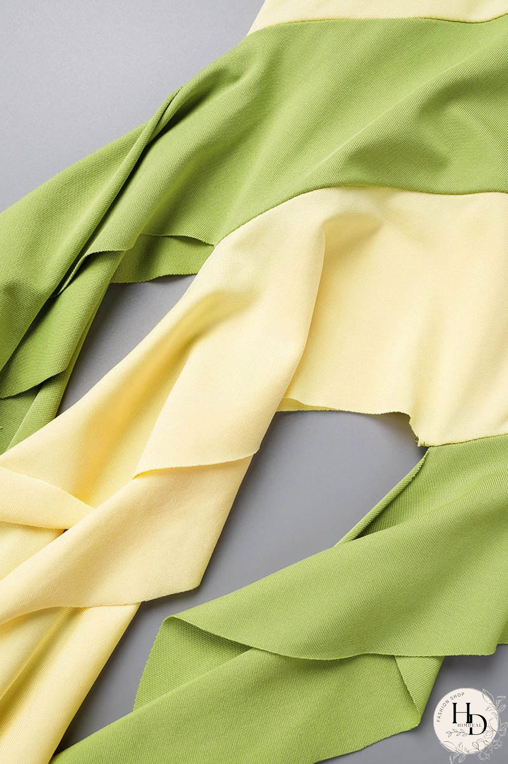 Rose Red Sexy Patchwork Tassel Bandage Backless Contrast Oblique Collar Sleeveless Two Pieces