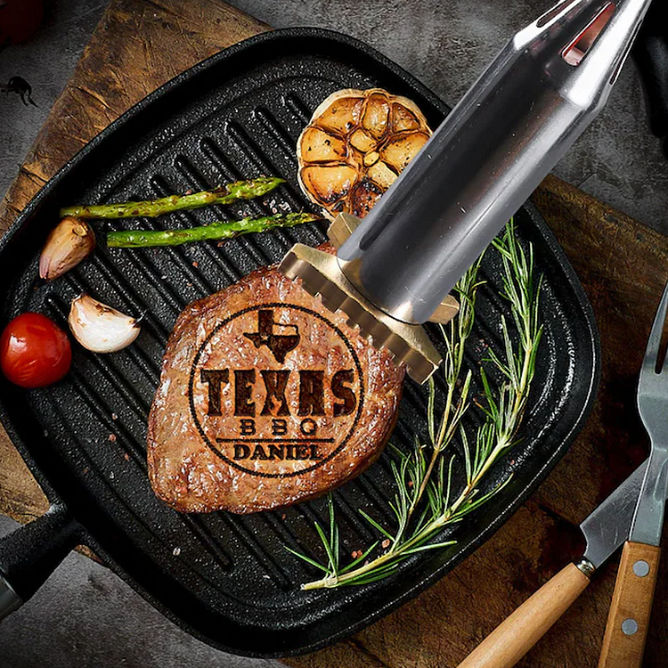 Custom branding iron,Steak branding iron,Branding Iron for Food, BBQ, Custom steak branding iron christmas gift for cherf