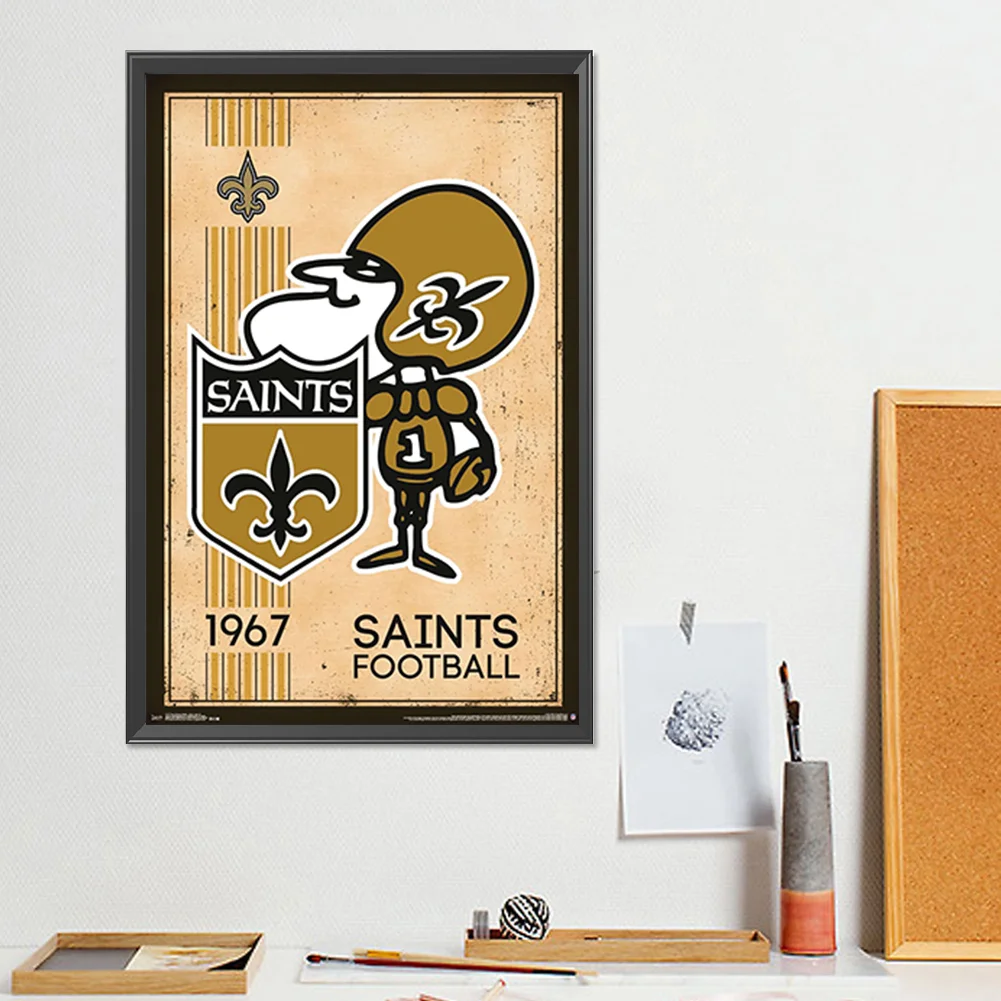 Diamond Painting - Full Round Drill - New Orleans Saints(Canvas|30*45cm)