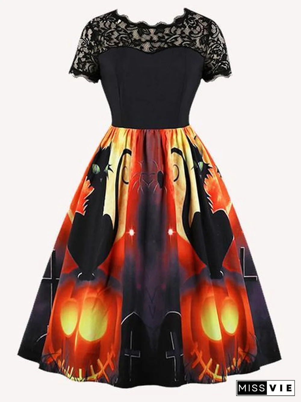 Halloween Print Mini Dress