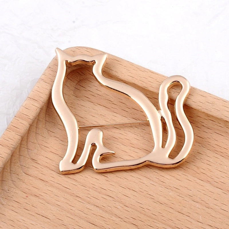 Sweet Pin Cat Alloy Plating Women’S Brooches