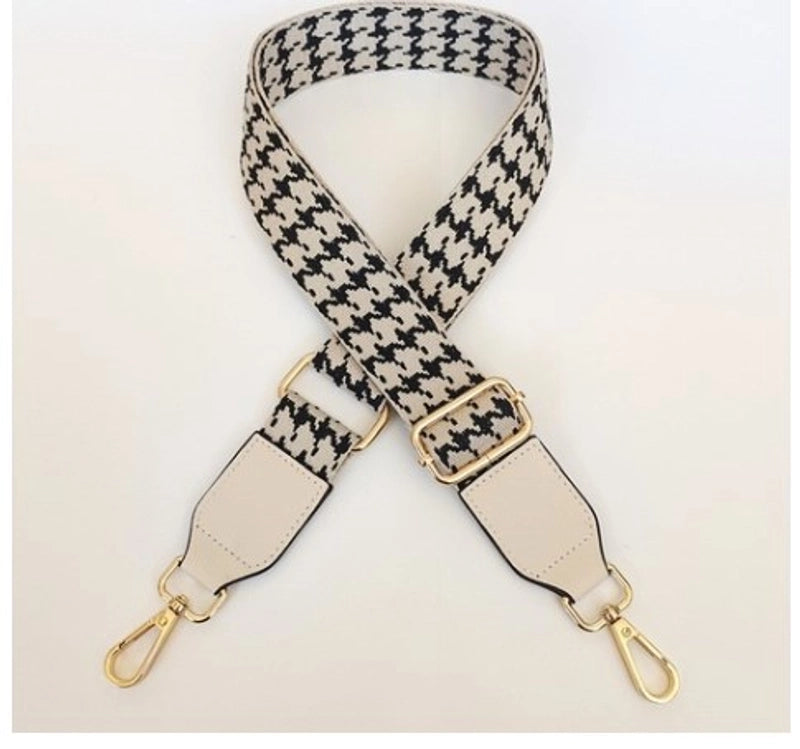 Houndstooth Shoulder Bag Accessory Strap Adjustable Wide Shoulder Strap Single Shoulder Crossbody Stylish Bag Accessories Color Package Strap