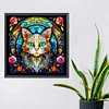Stained Glass Cat - Full Round Drill Diamond Painting