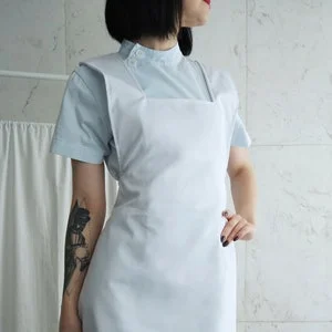 pornhint Pornhint White Nurse Apron made in Vintage Style - Medical / classical / Nurse scrub / Bowtie / Cute