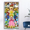 (Grande Taille) Super mario-plein diamant rond peinture-45 * 75cm