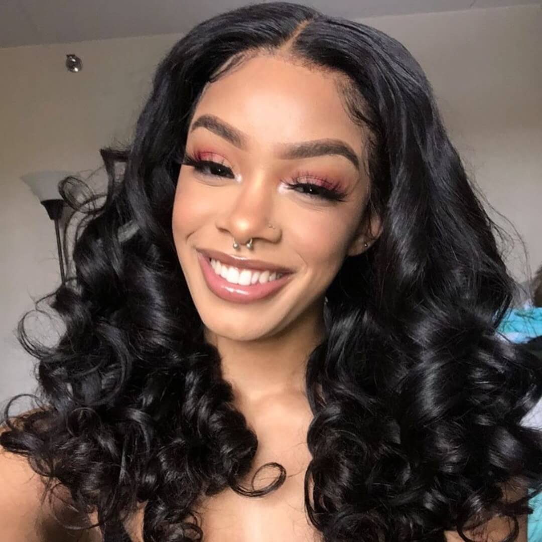 The Only Human Hair Loose Wave 13x6 Inch Lace Frontal Wig 210% Density