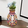 Motif fleur en bois - vase artisanal 5d bricolage