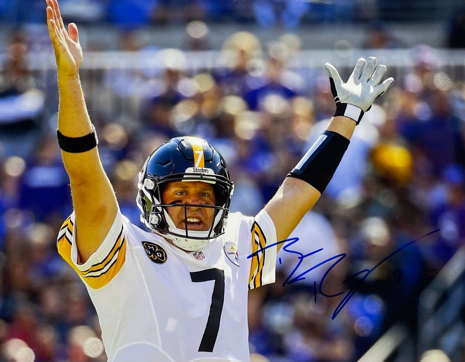 BEN ROETHLISBERGER Autographed Hand SIGNED 11x14 Pittsburgh STEELERS Photo Poster painting w/COA