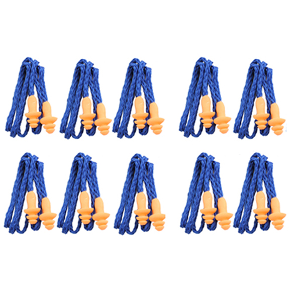 

10Pcs Soft Silicone Corded Ear Plugs Reusable Hearing Protection Earplugs, 501 Original