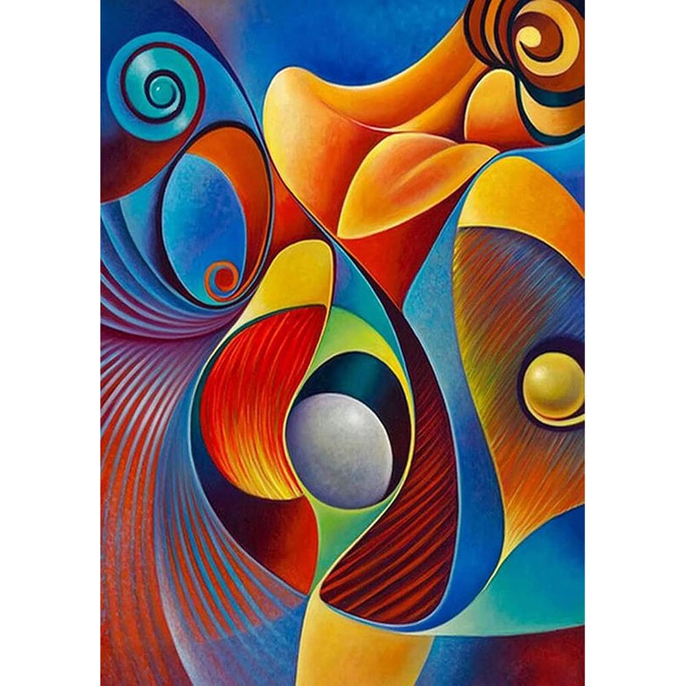 Colorful Abstract - Full Round - Diamond Painting
