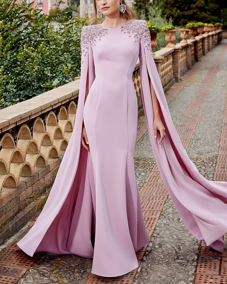 Elegant embroidered gown