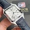 Cartier Santos Dumont WSSA0022 Quartz Movement Steel Silver Dial Blue Strap Super Clone