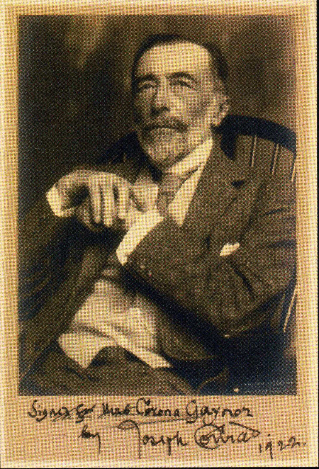 JOSEPH CONRAD Signed Photo Poster paintinggraph - Author / Writer / Literature - preprint