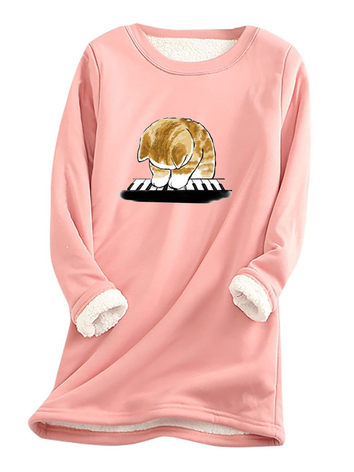 Women Long Sleeve V-neck Graphic Floral Printed Top