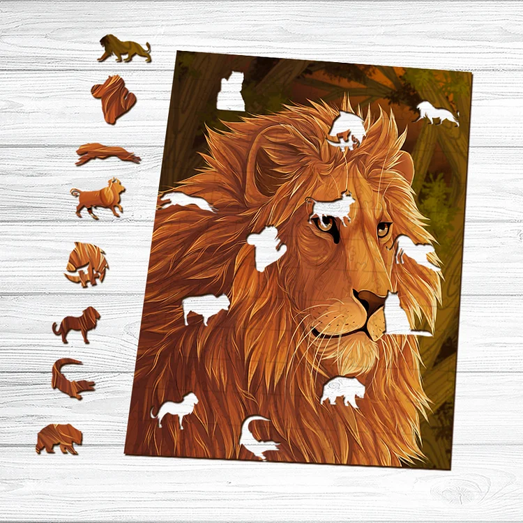 Ericpuzzle™ Ericpuzzle™East African Lion Wooden Puzzle