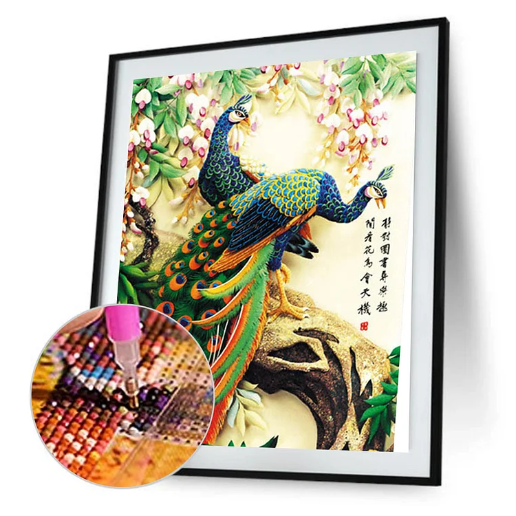 32*45CM Diamond  Painting  Peacock