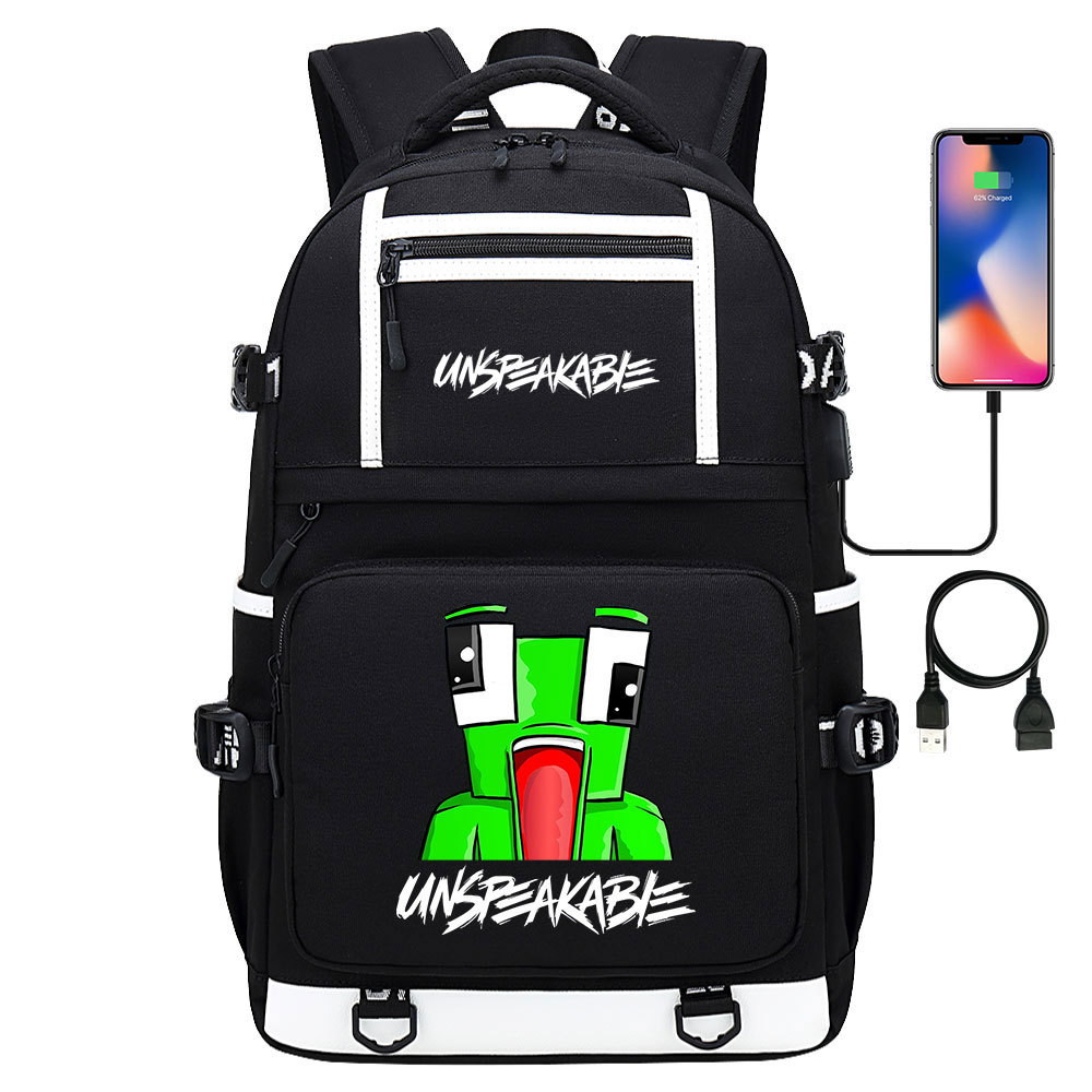 Unspeakable Backpack with 15-Inch Laptop Compartment and USB Charging Port-Mayoulove