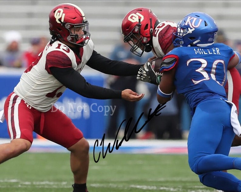 Caleb Williams Signed Photo Poster painting 8X10 rp Auto Autographed Oklahoma Sooners