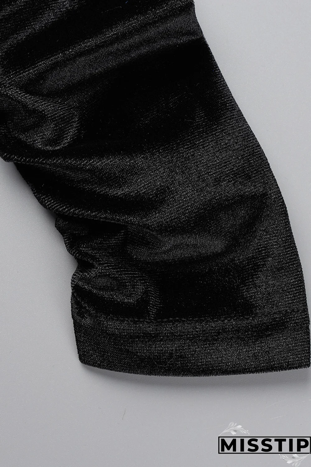 Black Street Solid Fold Hooded Collar Long Sleeve Two Pieces