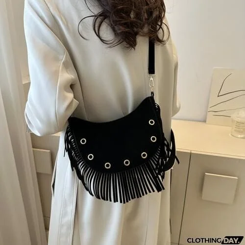 Fringe Detail Crossbody Bag