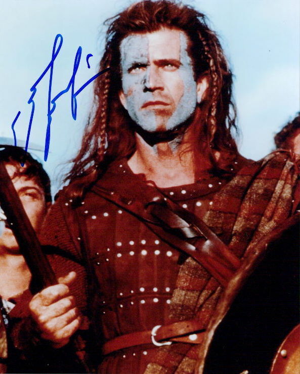 Mel Gibson (Braveheart) signed 8x10 Photo Poster painting