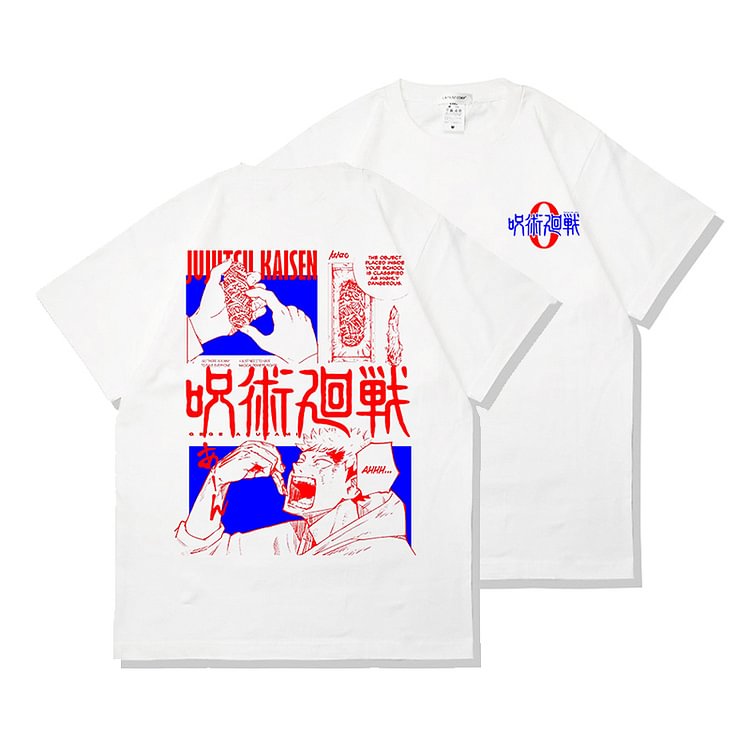 Pure Cotton Jujutsu Kaisen Itadori Yuji Short Sleeve T-shirt weebmemes