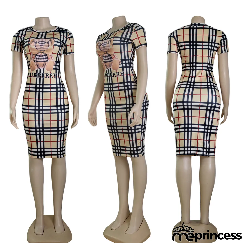 summer fashion casual mid-waist slim ladies dress