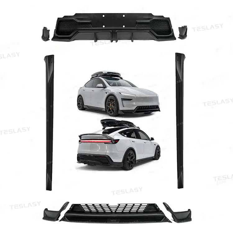 Teslasy Model Y Juniper YF Style PP Full Body Kit (Front Lip, Side Skirts & Rear Diffuser)