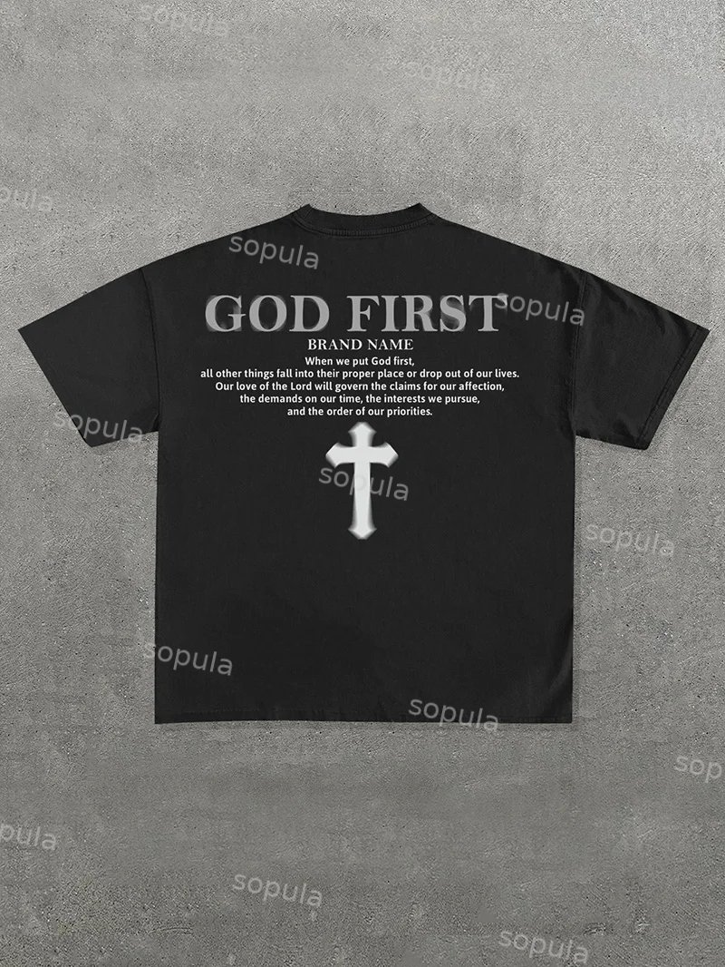 Art God First Print T-shirt - Sopula｜Premium Graphic Tees & Graphic Clothing