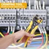 Plastic Handle Cable Wire Stripper Excellent PVC and High Carbon Steel Terminal Crimping Pliers Electrician Tool