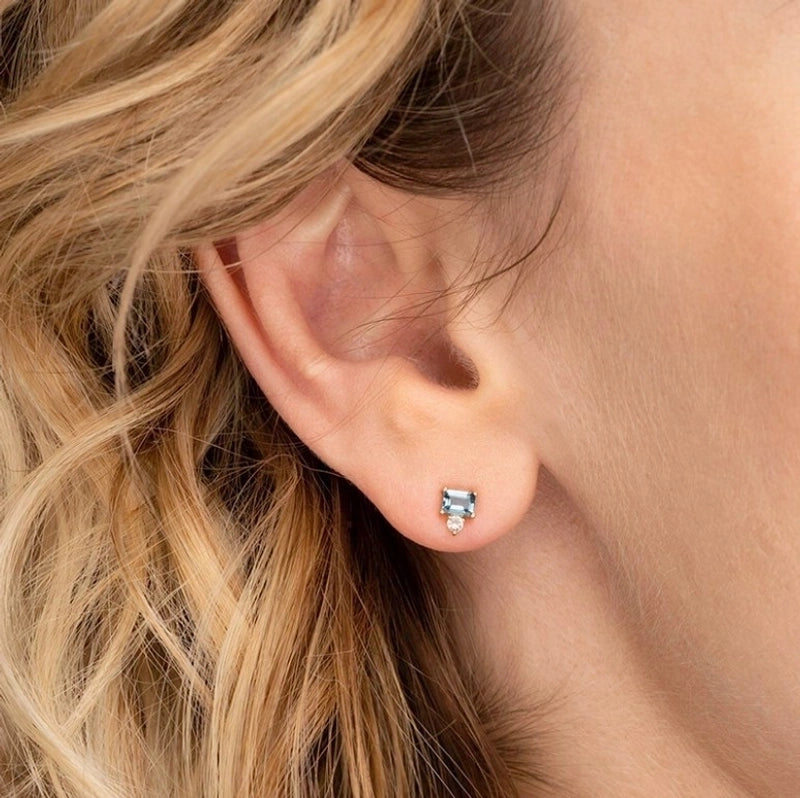 1 Pair Minimalist Geometric Plating Copper Ear Studs