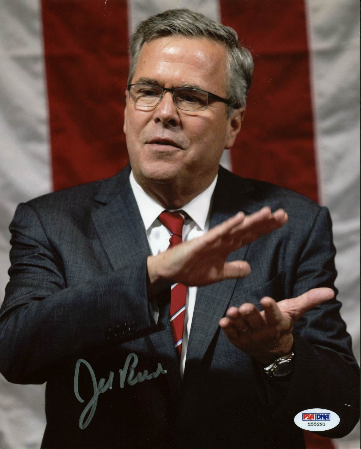 Jeb Bush Presidential Candidate Signed Authentic 8X10 Photo Poster painting PSA #Z55291