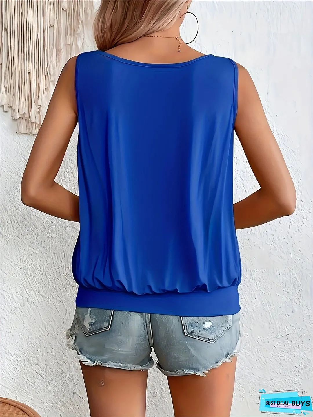 Full Size Ruched Scoop Neck Tank