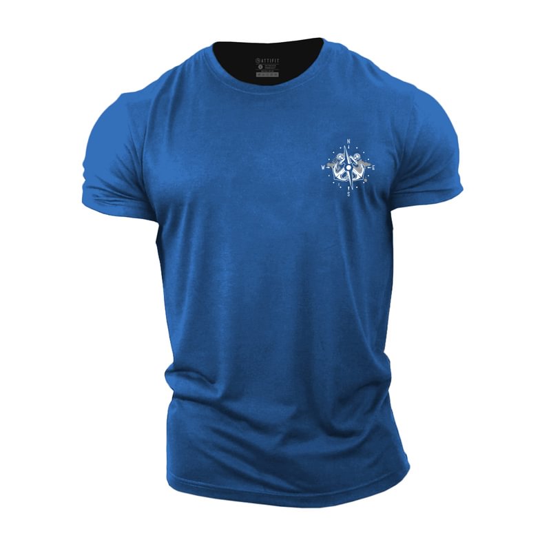 Cotton Seamark Graphic Men's Fitness T-shirts tacday